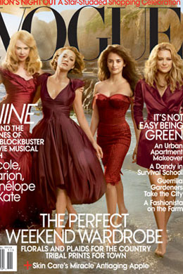 <i>Vogue</i>: <i>Cast</i> de <i>Nine</i> posa para a capa