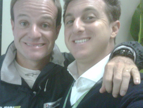 Corrida: Luciano Huck almoça com Barrichello