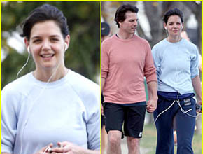 Corrida: Tom Cruise e Katie Holmes em forma