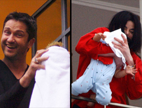 Blanket?: Gerard Butler imita gesto de Michael Jackson