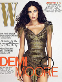 Cadê?: Capa de Demi Moore foi adulterada