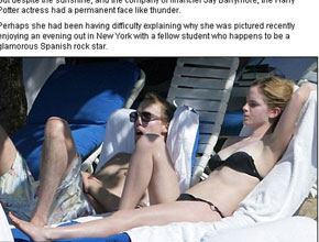 Convesa séria: Emma Watson e namorado no Caribe