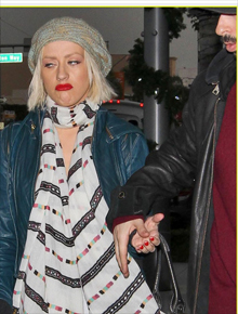 Careta: Christina Aguilera não estava muito feliz em LA...
