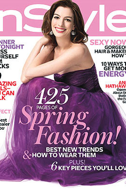 <i>InStyle</i>: Anne Hathaway é a capa de março