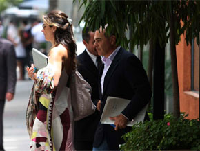 Almoço: Luciana Gimenez e marido em São Paulo