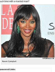 Naomi Campbell: Amigos questionam romance