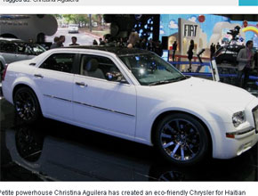 <i>Eco Friendly</i>: Aguilera desenha carro