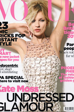 <i>Vogue</i>: Kate Moss aposta em visual clássico