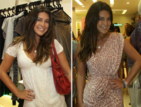 Modelito: Fê Paes Leme troca de roupa em evento