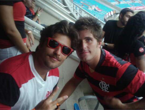 <i>Flamengo</i>: Irmãos Gagliasso torcem no estádio