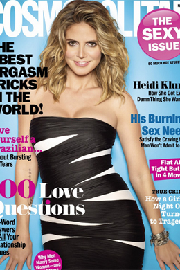 <i>Cosmopolitan</i>: Heidi Klum usa <i>Ungaro</i>
