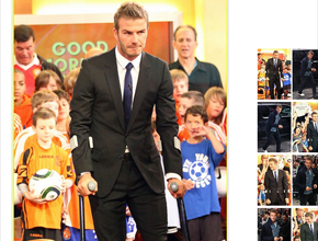 TV: David Beckham vai a programa de muletas