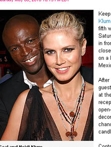 Casamento: Heidi e Seal renovam os votos