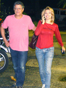 Jantar a dois: Marcos Paulo e Antonia Fontenelle no Rio