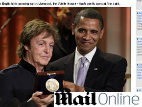 <i>Gershiwn</i>: Obama entrega prêmio para McCartney