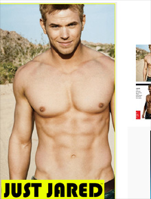 Tanquinho: Kellan Lutz fotografa sem camisa