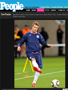 Copa: David Beckham bate uma bolinha