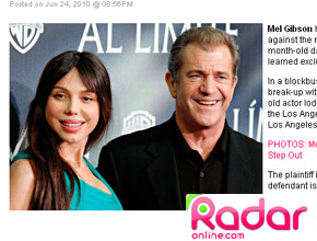 Justiça: Mel Gibson quer distância da ex
