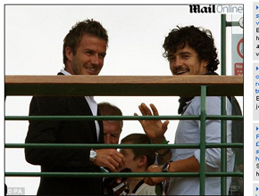 Tênis: Orlando Bloom e Beckham se encontram