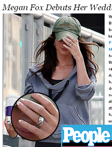 Comprometida: Megan Fox exibe a aliança