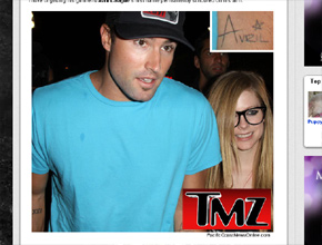 Amor: Namorado de Avril Lavigne faz <i>tattoo</i> para ela