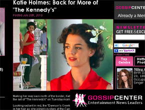 <i>Kennedys</i>: Katie Holmes grava sem Tom Cruise