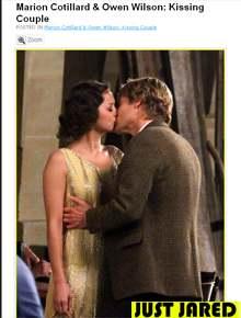 De cinema: Marion Cotillard e Owen Wilson se beijam