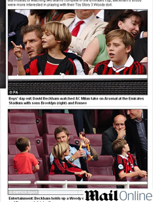 Meninas, <i>bleh</i>!: David Beckham assiste jogo com os filhos