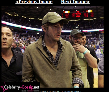 Israel: Ashton Kutcher assiste à partida de basquete