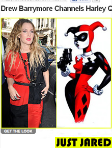 Harley Quinn: Barrymore usa vestido como o da vilã