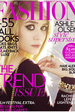 <i>Fashion</i>: Ashley Olsen estampa edição de setembro
