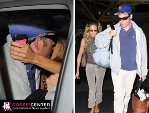 Aeroporto: Parker e Broderick trocam carinhos em carro