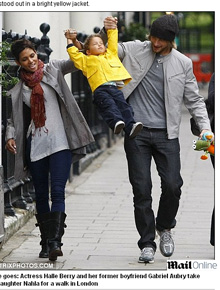 Trio: Halle Berry e Aubry se divertem com Nahla
