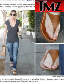 Seis dedos?: Ellen Pompeo ri de notícia