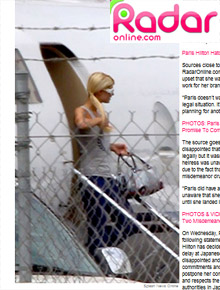 Retorno: Paris Hilton desembarca nos Estados Unidos