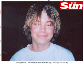 Frisado: Veja foto de Efron com 14 anos