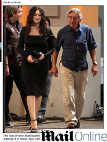 <i>Manual d'amore</i>: De Niro e Bellucci filmam em Roma