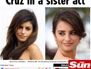 <i>Piratas</i>: Irmã de Penélope Cruz pode ser dublê de corpo