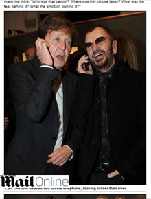 Reencontro: McCartney e Ringo Starr vão a lançamento