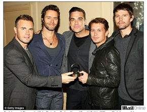 <i>Take That</i>: Grupo fatura troféu em premiação