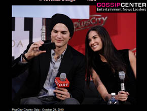 Digam <i>xis</i>: Ashton Kutcher tira foto da imprensa