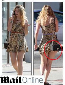 Vestidinho: Mischa Barton é traída pelo comprimento