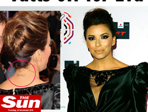 Fim: Eva Longoria quer apagar <i>tattoo</i> sobre ex