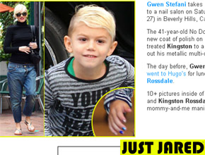 Manicure: Filho de Gwen Stefani pinta unhas