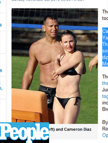 Feriado: Cameron Diaz e Alex Rodrigues curtem praia