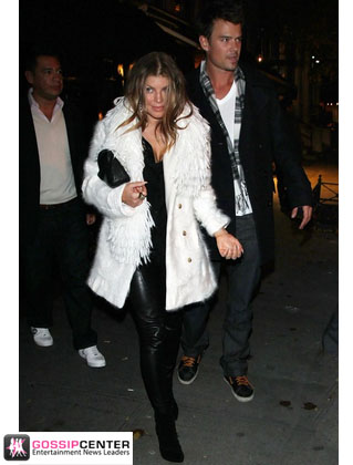Noite: Fergie janta com Josh Duhamel