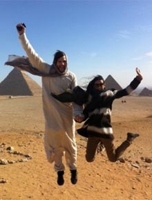 Pirâmides: Ashton Kutcher e Demi Moore vão ao Egito