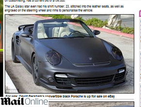 Eu quero!: Carro de David Beckham será leiloado