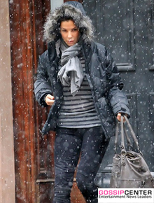 Neve: Sandra Bullock enfrenta o frio de Nova York
