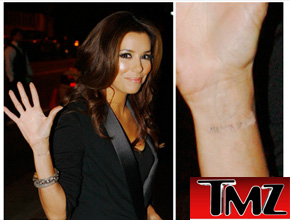 Apagada: Eva longoria remove tatuagem sobre ex